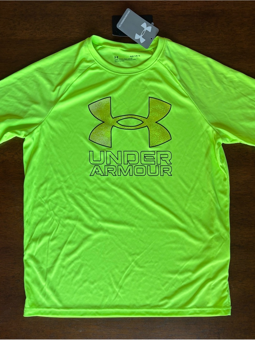 Under Armour Neon Green Boys' Short Sleeve Training Shirt